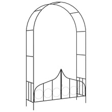 Tuinboog Met Hek 138X40X238 Cm Ijzer Zwart