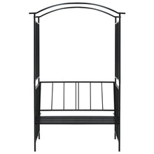 Tuinboog Met Bank 128X50X207 Cm Ijzer Zwart