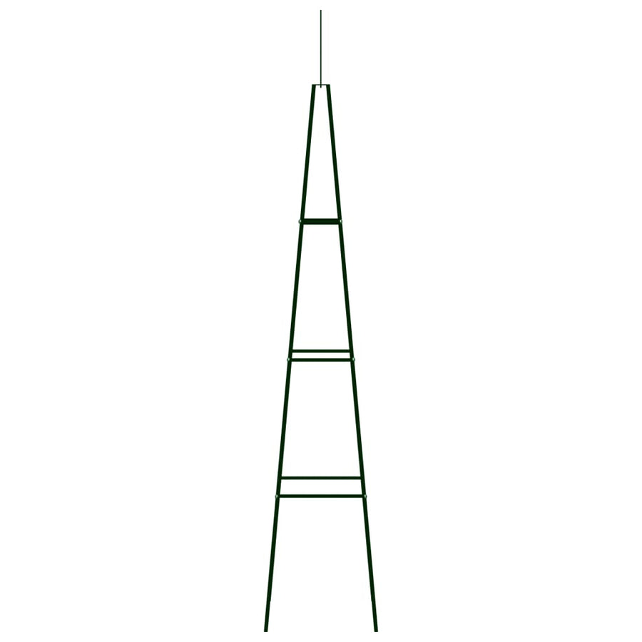 Plantenklimrekken 2 St 35X35X195 Cm Ijzer Donkergroen