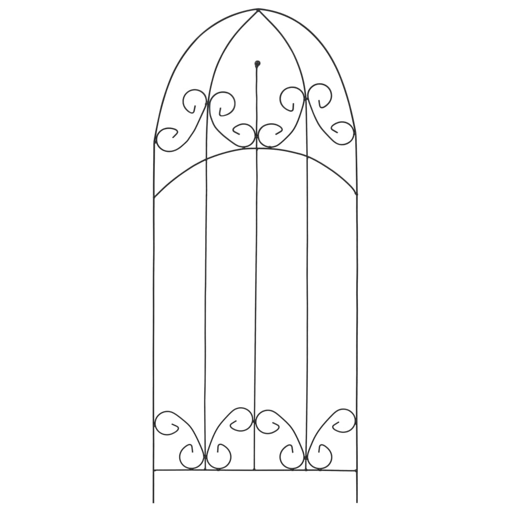 Plantenklimrekken 40X100 Cm Ijzer Zwart Gebloemd