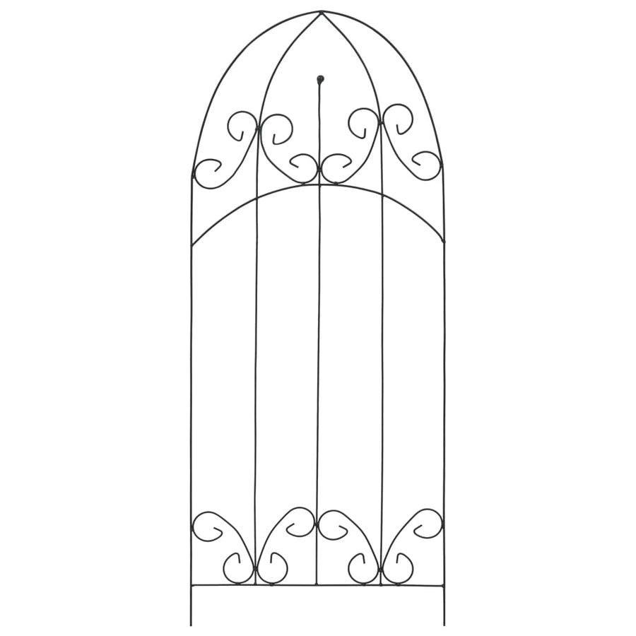 Plantenklimrekken 40X100 Cm Ijzer Zwart Gebloemd