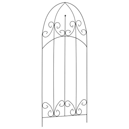 Plantenklimrekken 40X100 Cm Ijzer Zwart Gebloemd