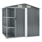 Tuinschuur 205x130x183 cm ijzer grijs