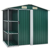 Tuinschuur 205x130x183 cm ijzer groen