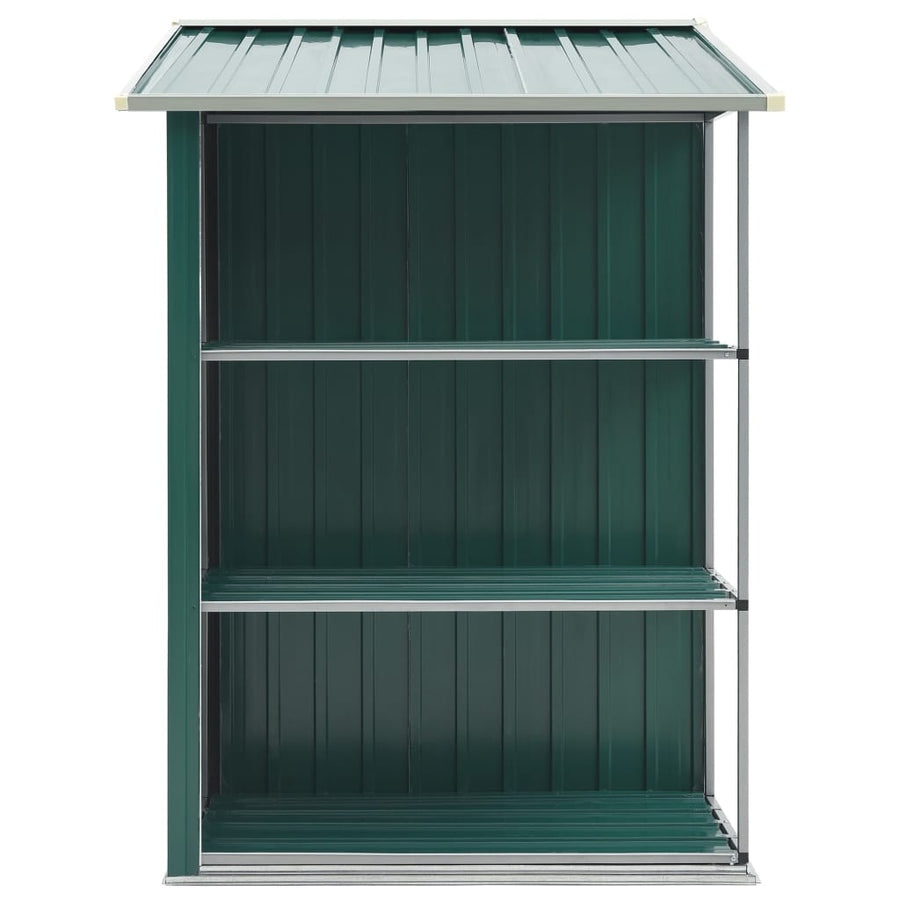 Tuinschuur Met Rek 205X130X183 Cm Ijzer Groen