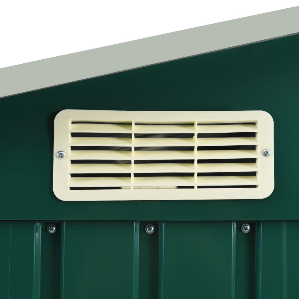 Tuinschuur Met Rek 205X130X183 Cm Ijzer Groen