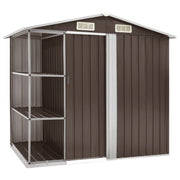 Tuinschuur 205x130x183 cm ijzer bruin