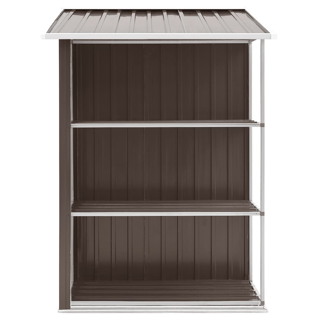 Tuinschuur Met Rek 205X130X183 Cm Ijzer Bruin