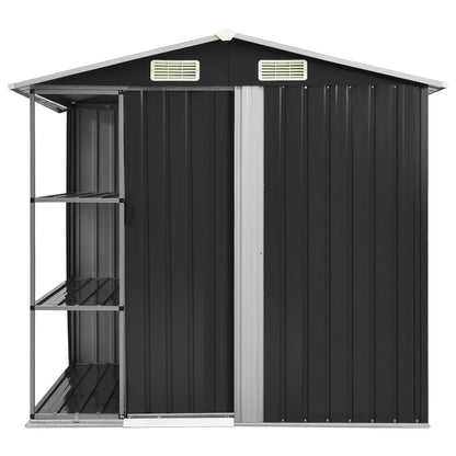 Tuinschuur Met Rek 205X130X183 Cm Ijzer Antraciet