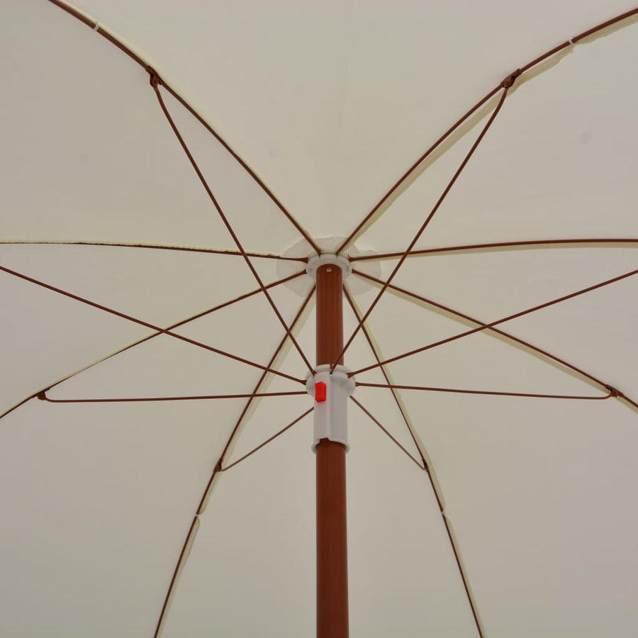 Parasol met stalen paal 180 cm zandkleurig
