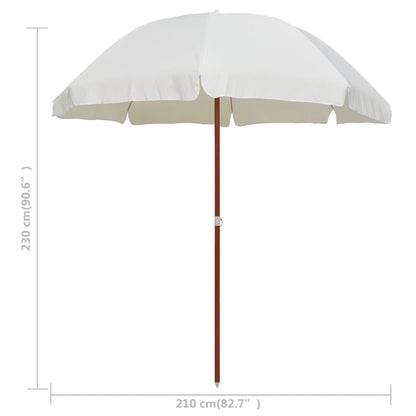 Parasol Met Stalen Paal Kleurig 240 cm Zand