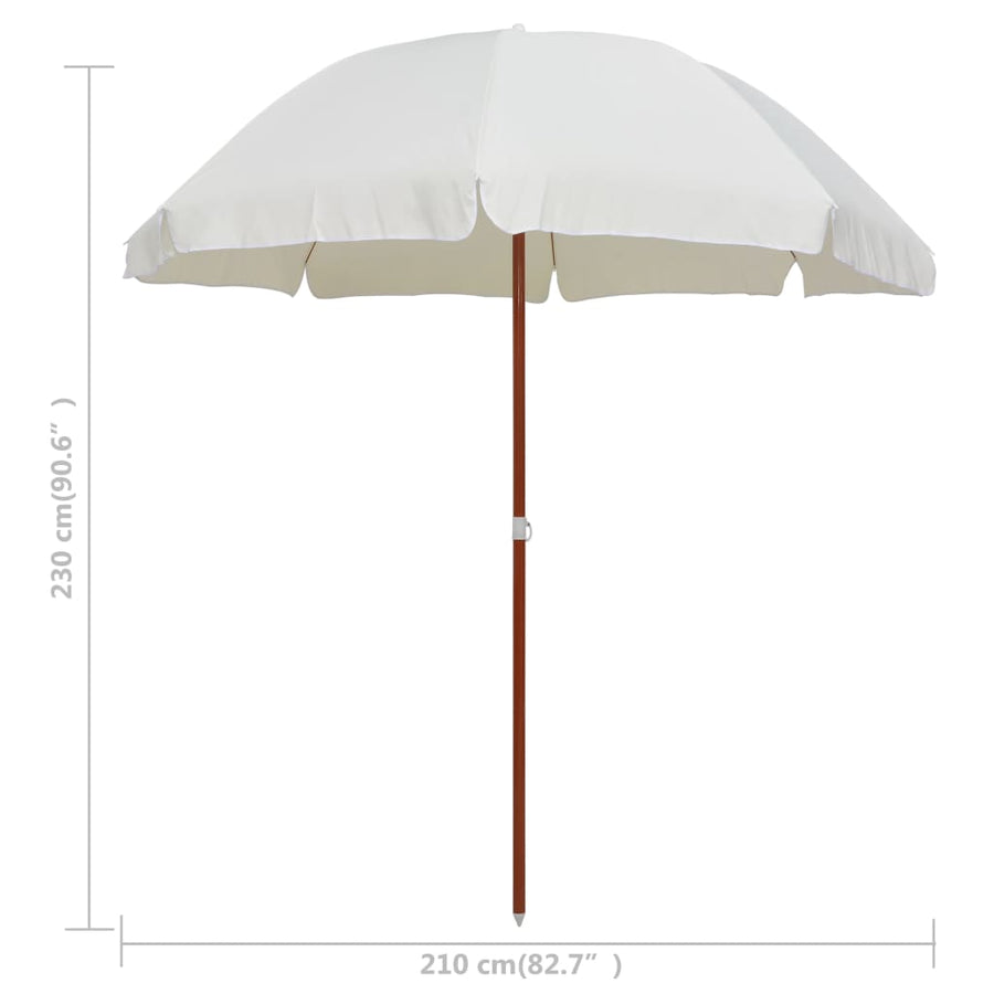 Parasol Met Stalen Paal Kleurig 240 cm Zand