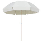 Parasol with steel pole 300 cm sand-coloured