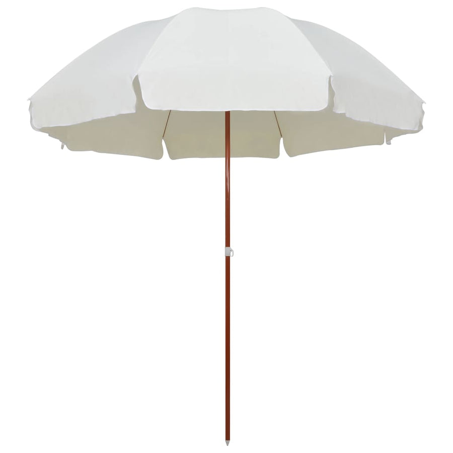 Parasol Met Stalen Paal 300 Cm Zandkleurig
