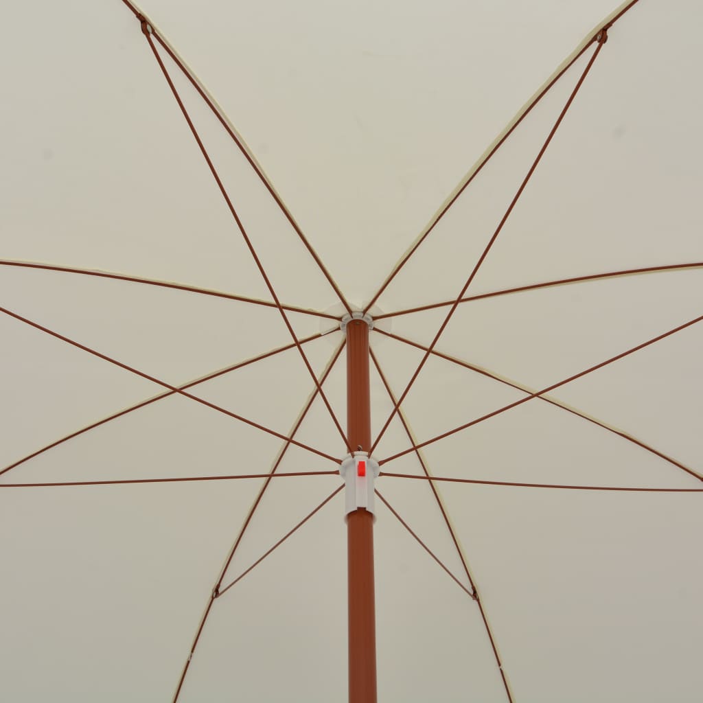 Parasol Met Stalen Paal 300 Cm Zandkleurig