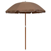 Parasol 180 cm taupe staal