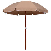 Parasol 240 cm taupe staal