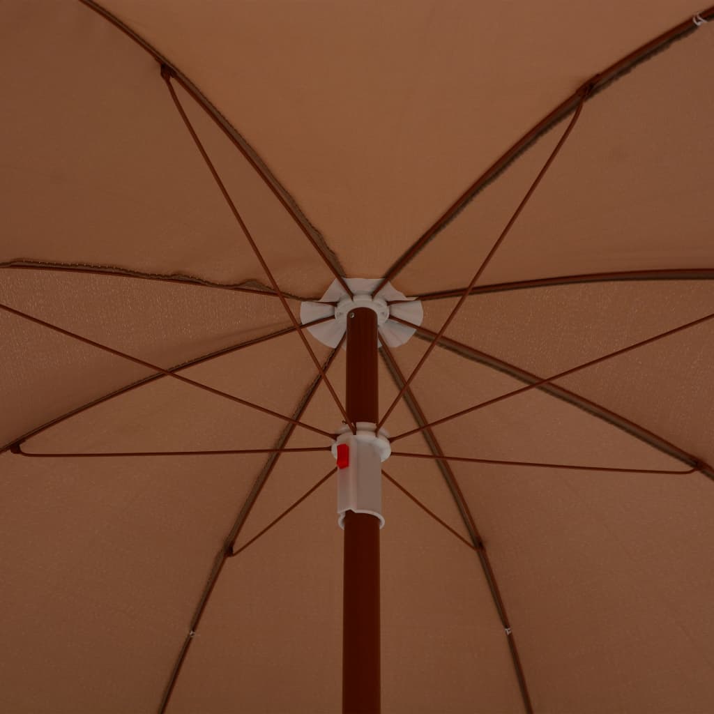 Parasol Met Stalen Paal 240 cm Taupe