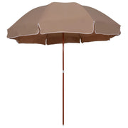 Parasol 300 cm taupe staal