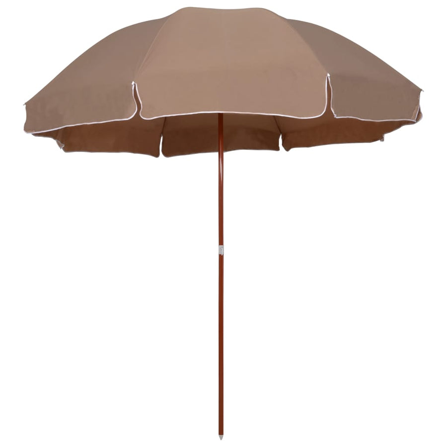 Parasol Met Stalen Paal 300 Cm Taupe