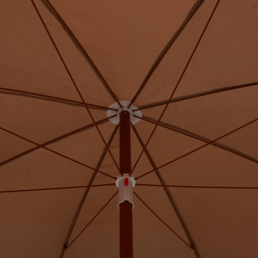 Parasol Met Stalen Paal 300 Cm Taupe