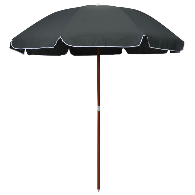 Parasol Met Stalen Paal 240 cm Antraciet