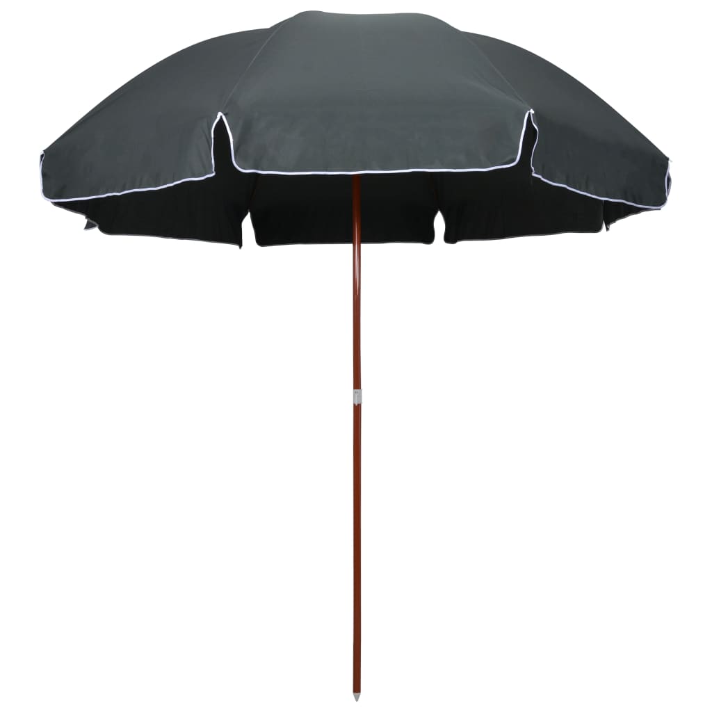 Parasol Met Stalen Paal 300 Cm Antraciet