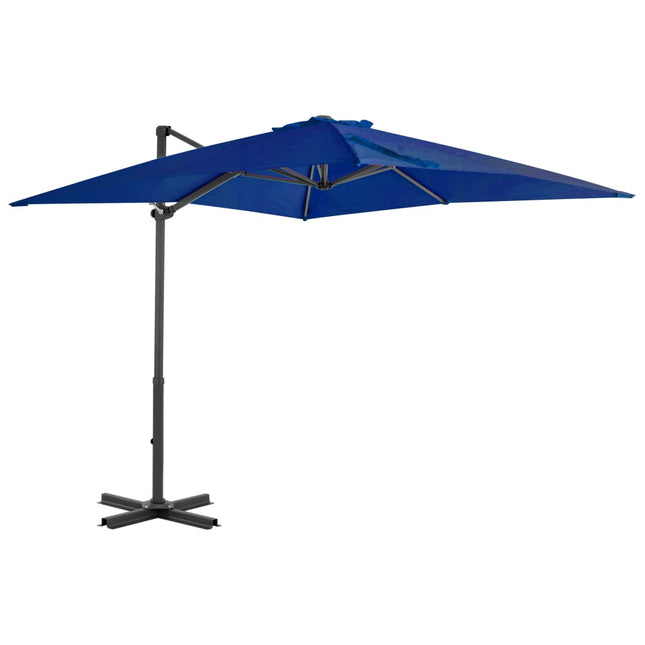 Zweefparasol Met Aluminium Paal Azuur 250 x 250 cm Blauw