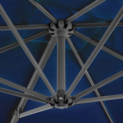 Zweefparasol Met Aluminium Paal Azuur 250 x 250 cm Blauw