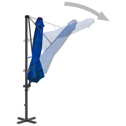 Zweefparasol Met Aluminium Paal 300 Cm Azuur 300 x 238 cm Blauw