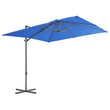 Zweefparasol Met Stalen Paal Azuur 250 x 250 cm Blauw