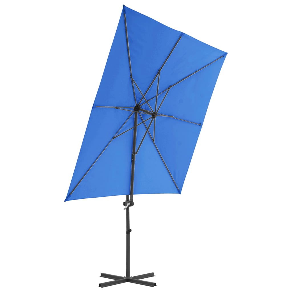 Zweefparasol Met Stalen Paal Azuur 250 x 250 cm Blauw
