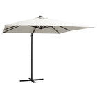 Zweefparasol Met Led-Verlichting En Paal Kleurig Zand