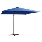 Zweefparasol Met Led-Verlichting En Paal Azuurblauw azure blue