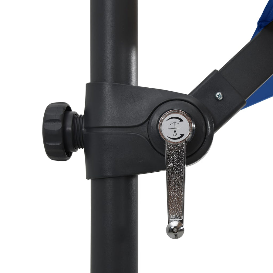 Zweefparasol Met Led-Verlichting En Paal Azuurblauw azure blue