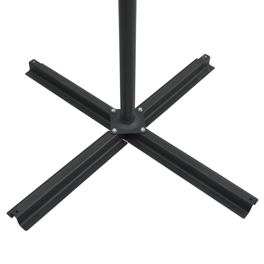 Zweefparasol Met Led-Verlichting En Paal Azuurblauw azure blue