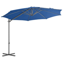 Zweefparasol Met Stalen Paal 300 Cm Azuur 300 x 255 cm Blauw