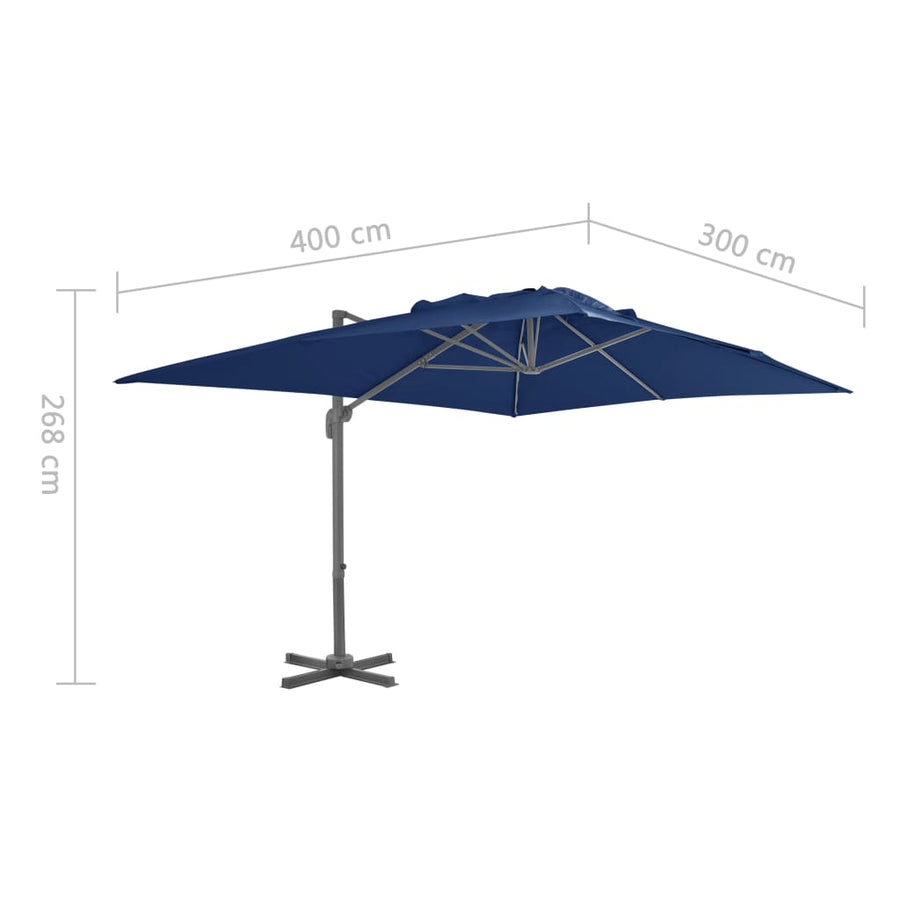 Zweefparasol Met Aluminium Paal 4X3 M 1