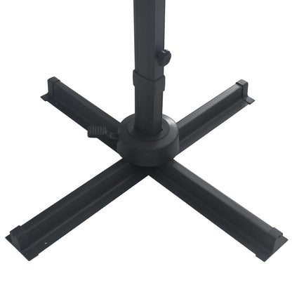 Zweefparasol Met Led En Aluminium Paal 400X300 Cm Antraciet