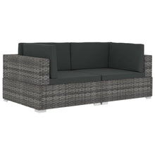 Hoekbanken Met Kussens Poly Rattan Grijs