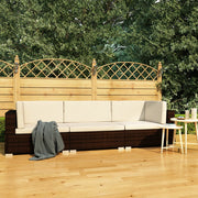 Loungeset poly rattan 3-delig bruin