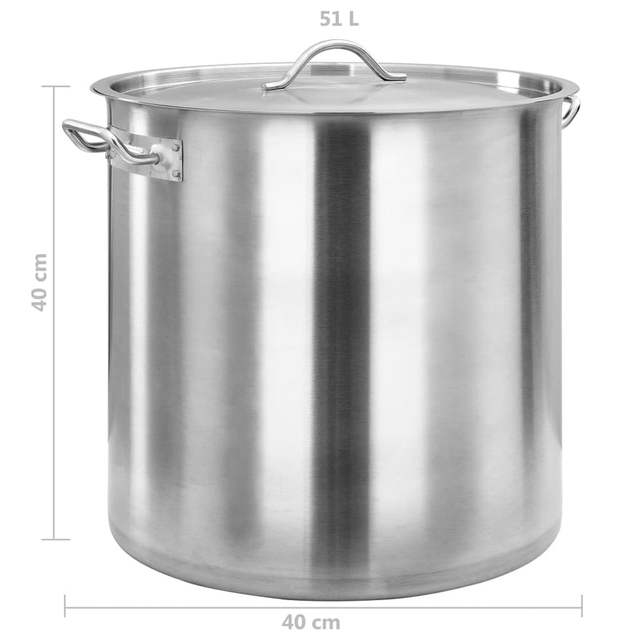Kookpan 50 L 40X40 Cm Roestvrij Staal 40 x 40 cm (50 l)