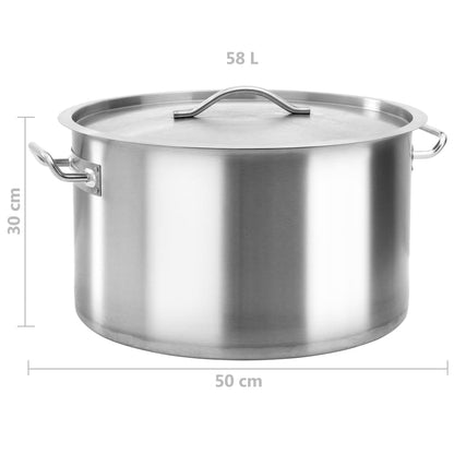 Kookpan 58 L 50X30 Cm Roestvrij Staal 50 x 30 cm (58 l)