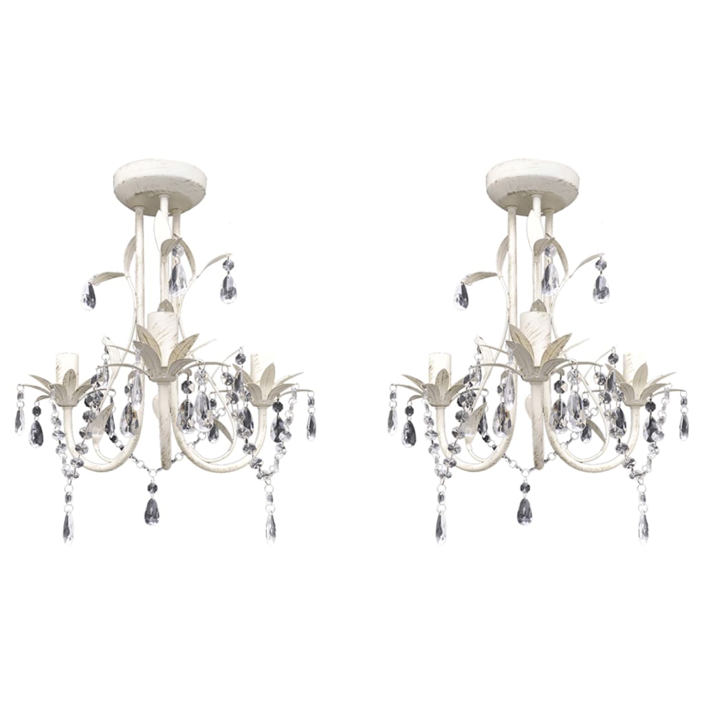 Kroonluchters Kristal Elegant Wit 1 2