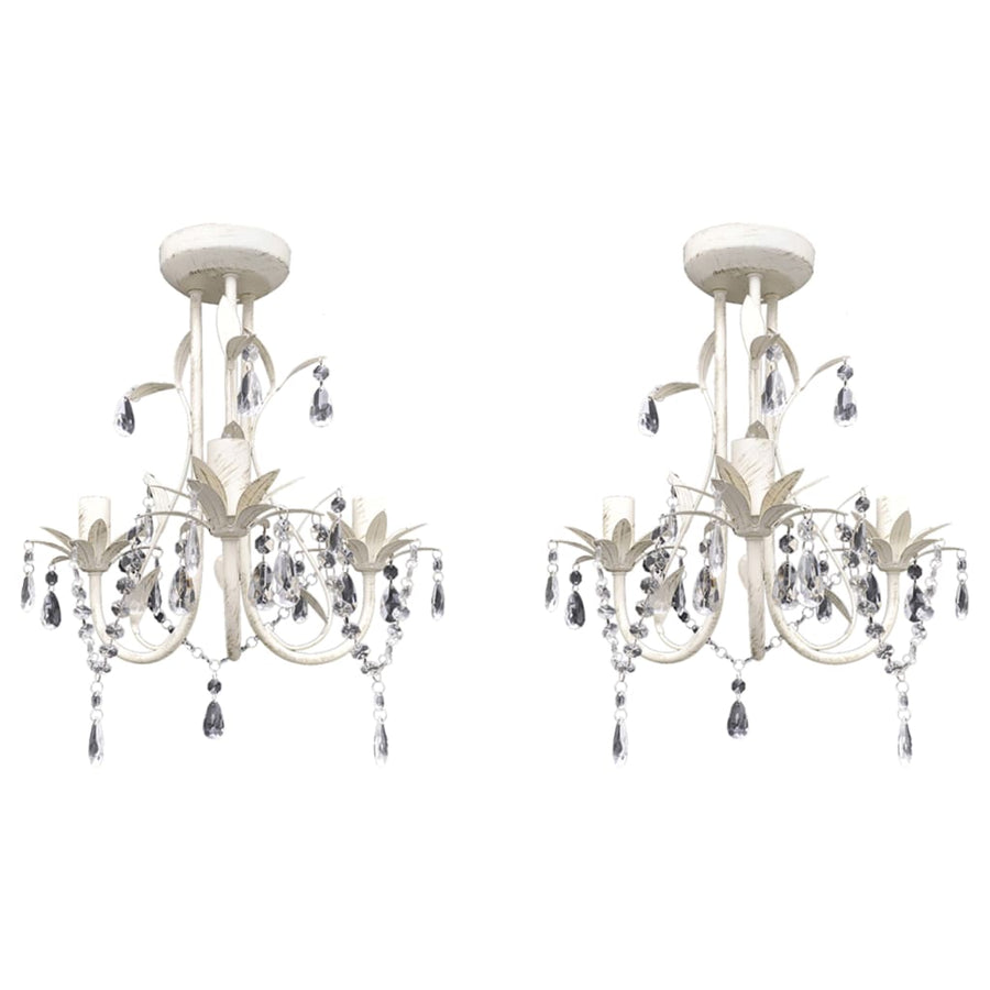 Kroonluchters Kristal Elegant Wit 1 2