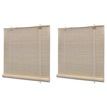 Rolgordijnen 2 St 120X160 Cm Bamboe Natuurlijk 120 x 160 cm (2 pcs)