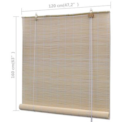 Rolgordijnen 2 St 120X160 Cm Bamboe Natuurlijk 120 x 160 cm (2 pcs)