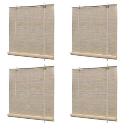 Rolgordijnen 4 St 120X160 Cm Bamboe Natuurlijk 120 x 160 cm (4 pcs)