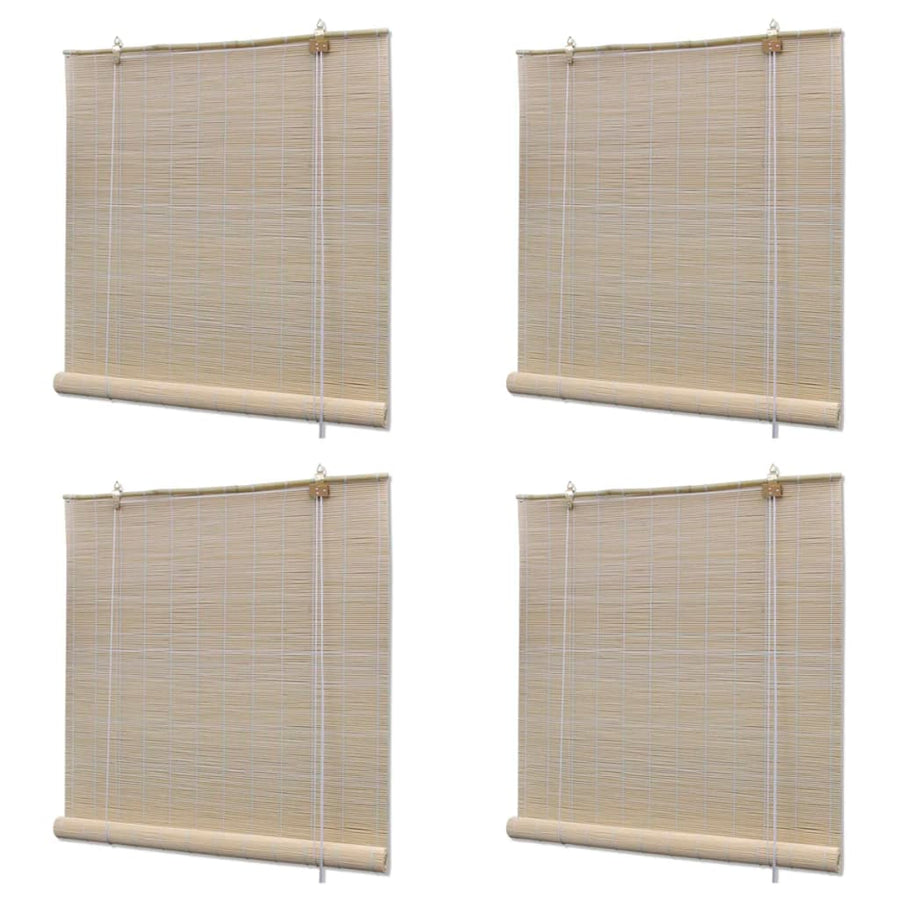 Rolgordijnen 4 St 120X160 Cm Bamboe Natuurlijk 120 x 160 cm (4 pcs)