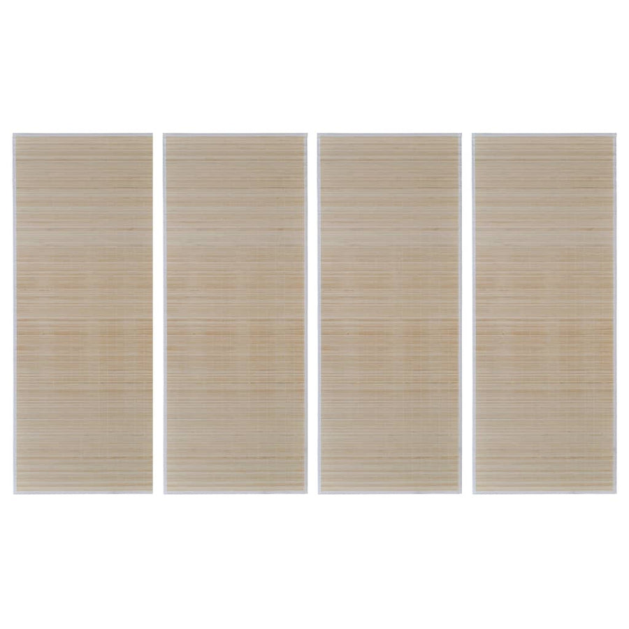 Tapijten 4 St Rechthoekig 120X180 Cm Bamboe Natuurlijk 120 x 180 cm (4 pcs)